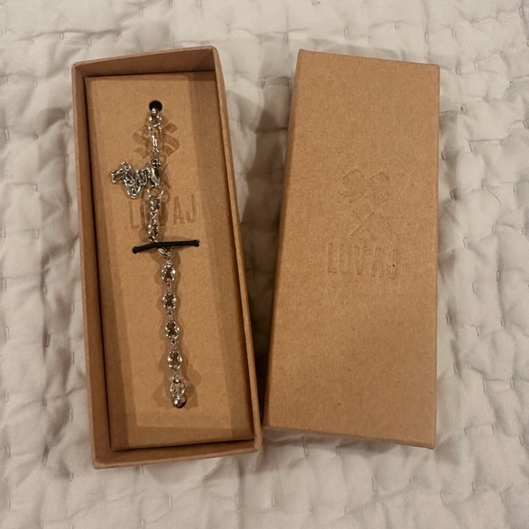 New In Box Luv AJ Violante Anklet in Silver - Picture 2 of 3